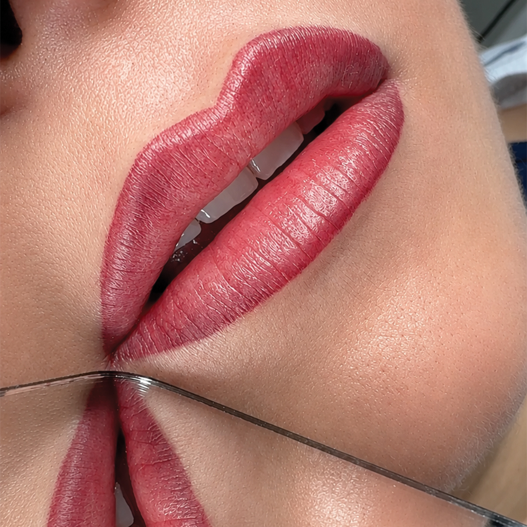 Resultado micropigmentación labios